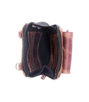 Bed|Stü's Alelike open brown leather wallet, featuring multiple compartments and a zipper, is pictured from above on a white background—a compact purse perfect for organizing your travel essentials.