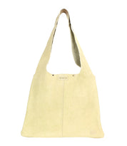 The Ariel II by Bed|Stü is a large, soft beige leather tote featuring a wide strap, minimalist design, and subtle front stitching details—expertly combining elegance and everyday functionality.