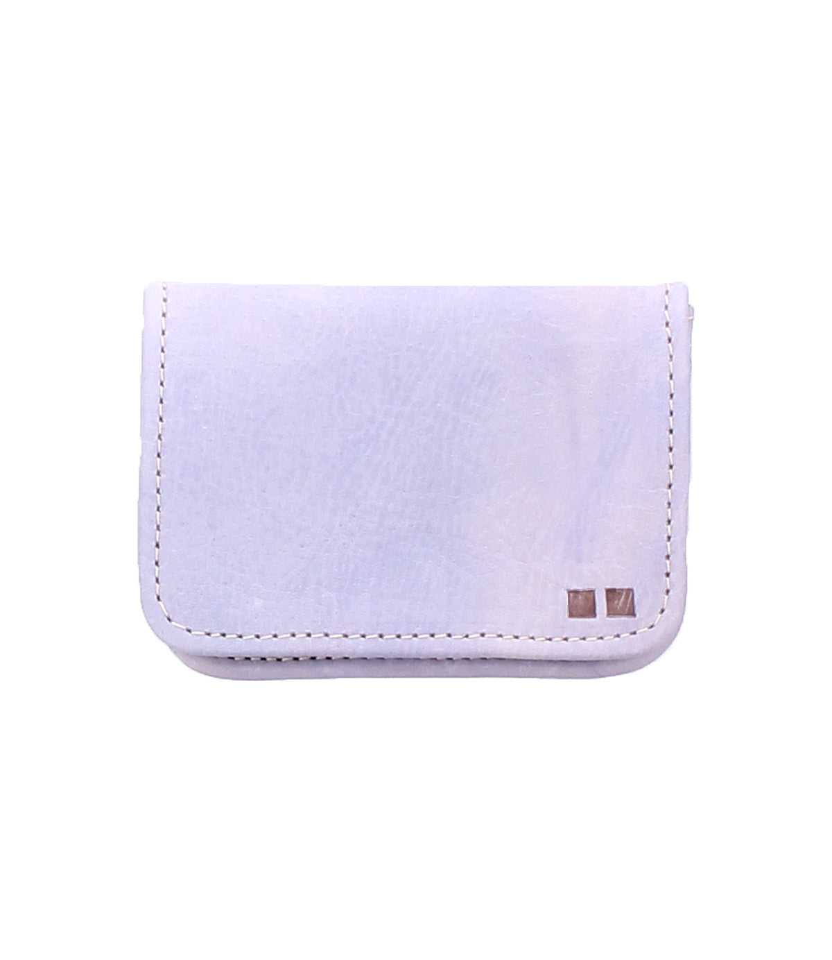 Introducing Jeor by Bed|Stü—a compact, rectangular white fabric wallet featuring visible stitching and two small metal accents in the bottom right corner. This stylish pouch combines practicality and elegance, making it perfect for carrying your essentials with ease.