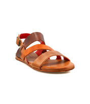 Superb by Bed|Stü is a brown leather sandal featuring an open toe, adjustable ankle strap, and buckle closure—perfect for everyday wear—shown on a white background.