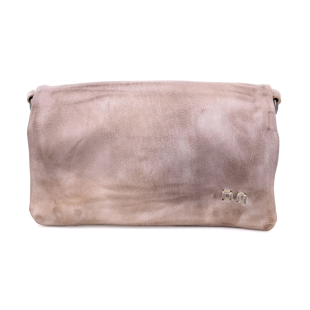 A Cadence light grey leather clutch bag by Bed Stu.