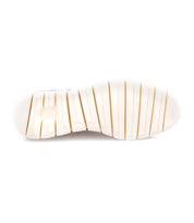 The image shows the white, ridged lightweight sole of the Bed|Stü Galahad shoe viewed from the bottom against a plain white background.